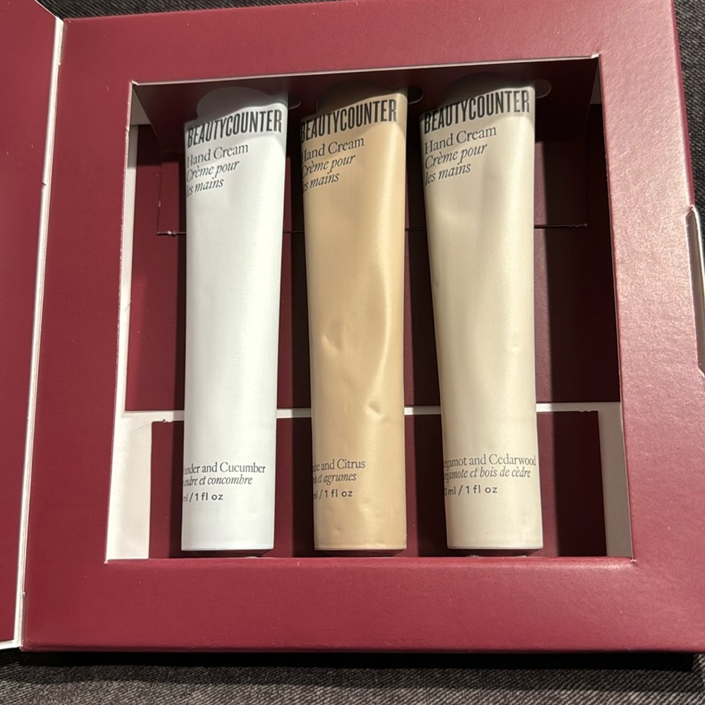 Beautycounter hand cream trio